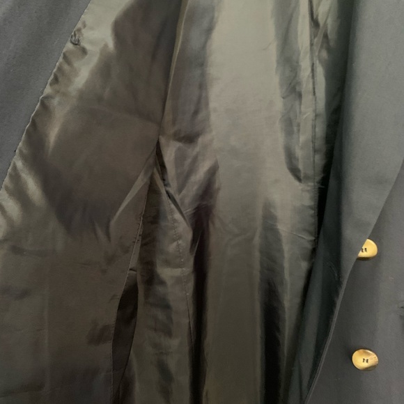 Liz Claiborne Womens Vintage Navy Double Breasted Suit Jacket Size Petite 12 - Picture 3 of 4